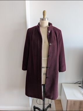 Jones New York Deep Burgundy Pea Coat